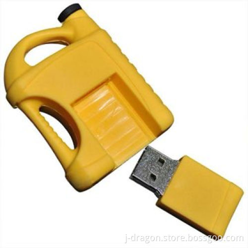 Petrol Cans Shaped USB Flash Drive with 1 to 32GB Capacity, Customized Casing and Logo Available